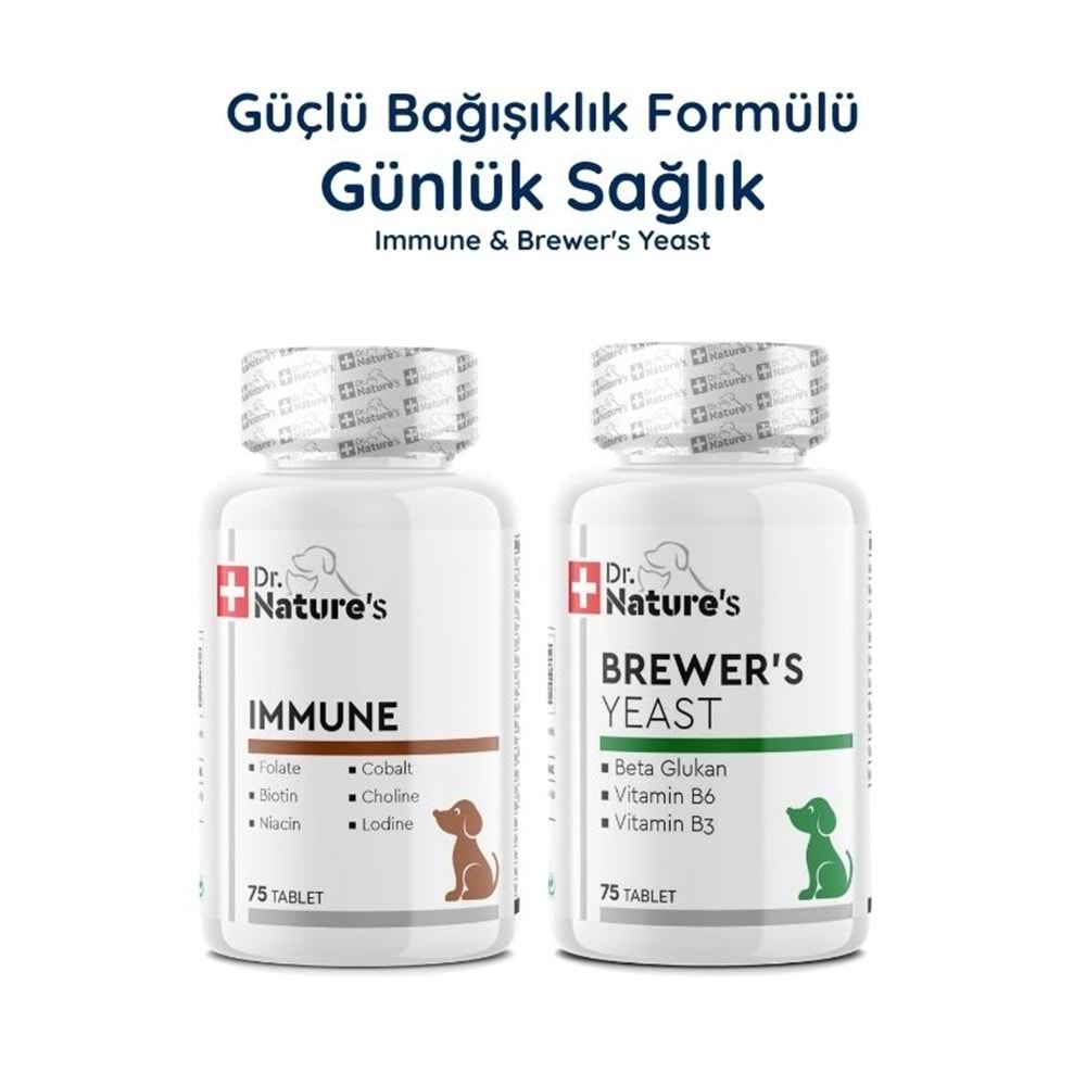 Köpek Immune Multivitamin + Brewers Yeast Seti – Bağışıklık ve Günlük Vitamin Destek Paketi