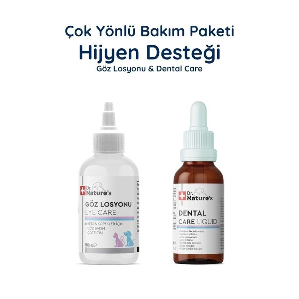 Kedi Köpek Göz ve Ağız Bakım Seti – Göz Temizleme Solüsyonu + Dental Care