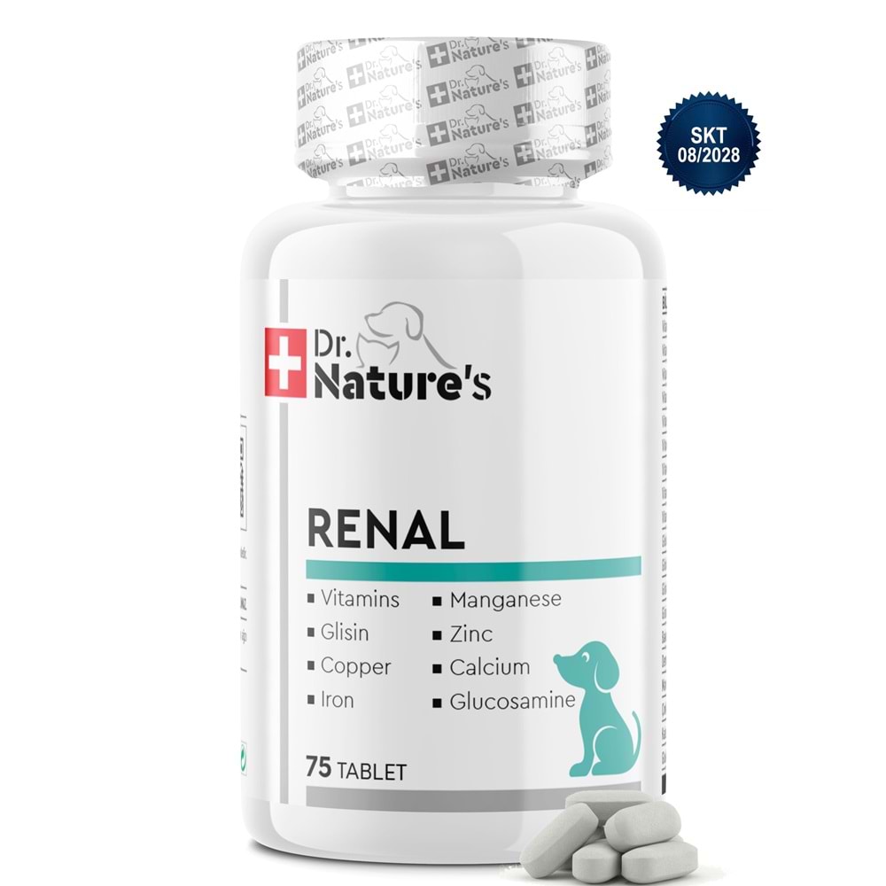 Köpek Renal Destek 75 Tablet – Böbrek Sağlığı Destekleyici Günlük Kullanım