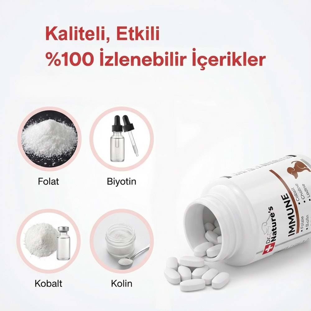 Köpek Multivitamin Immune 75 Tablet – Günlük Bağışıklık ve Vitamin Desteği