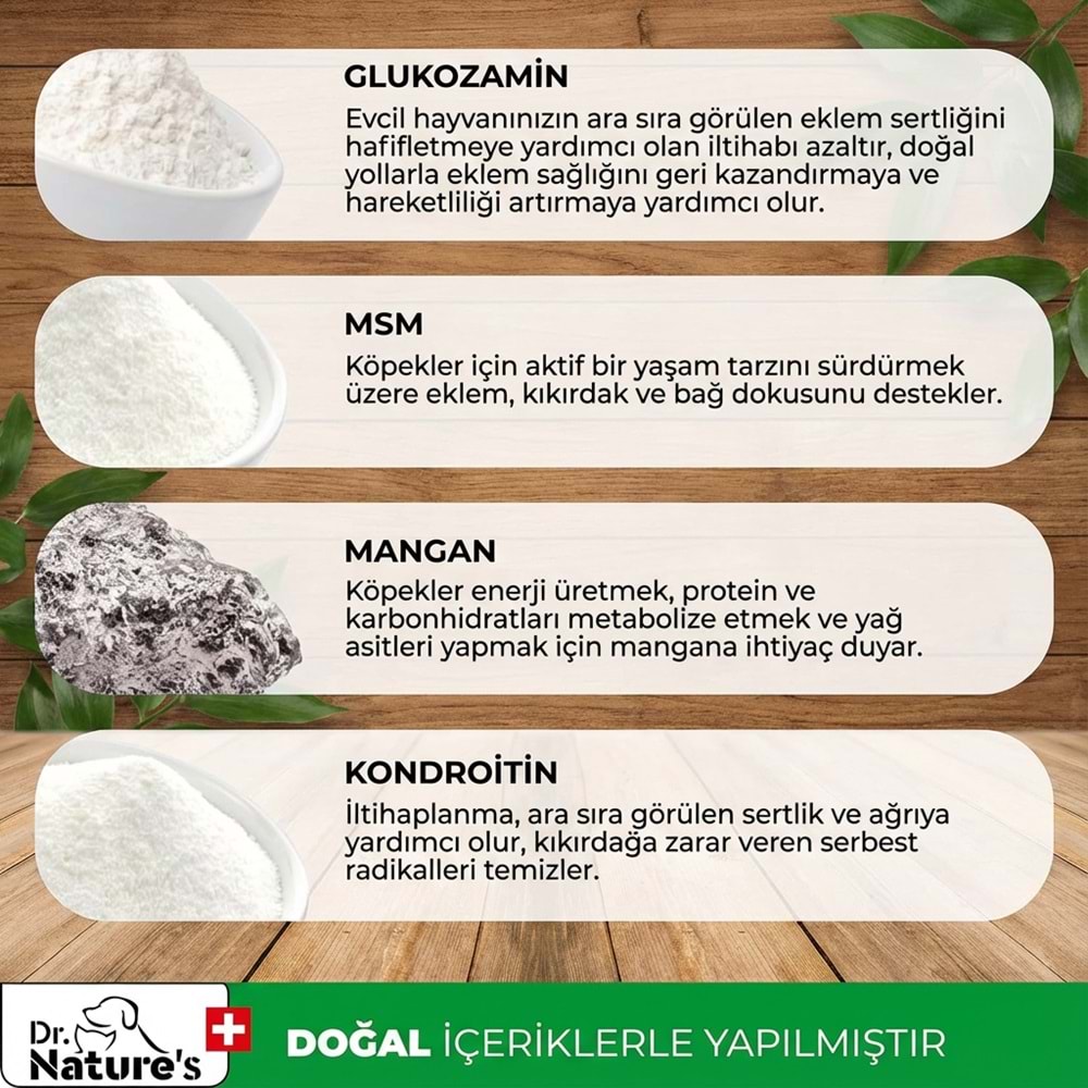 Köpek Glukozamin Tablet 300 Tablet – Eklem Destekleyici MSM Kondroitin İçeren Hareket ve Kıkırdak Desteği