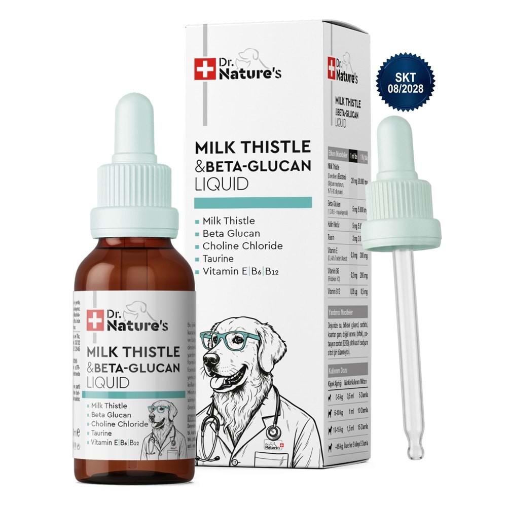 Köpek Milk Thistle ( Devedikeni) Damla 50 ml – Silymarin ve Beta Glukan İçeren Günlük Karaciğer Bakım Desteği