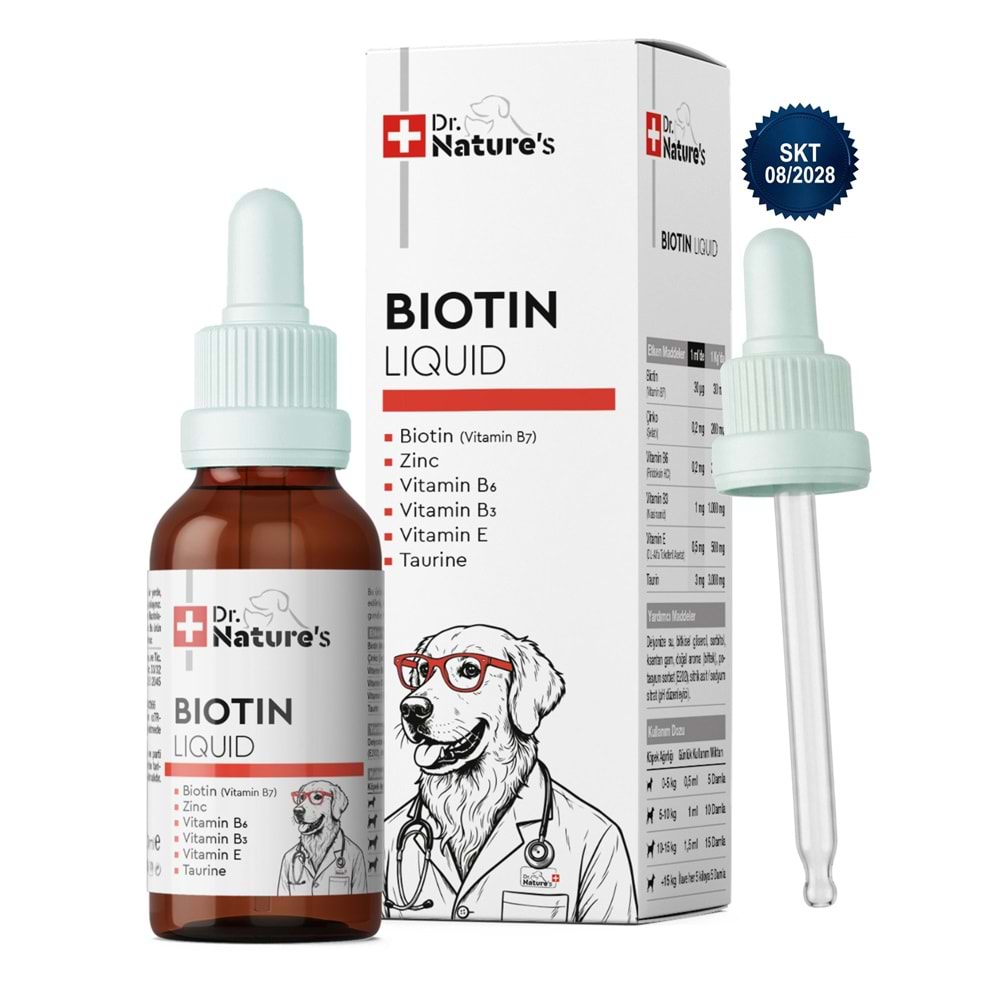 Köpek Biotin Damla 50 ml – Sıvı Deri ve Tüy Sağlığı Desteği
