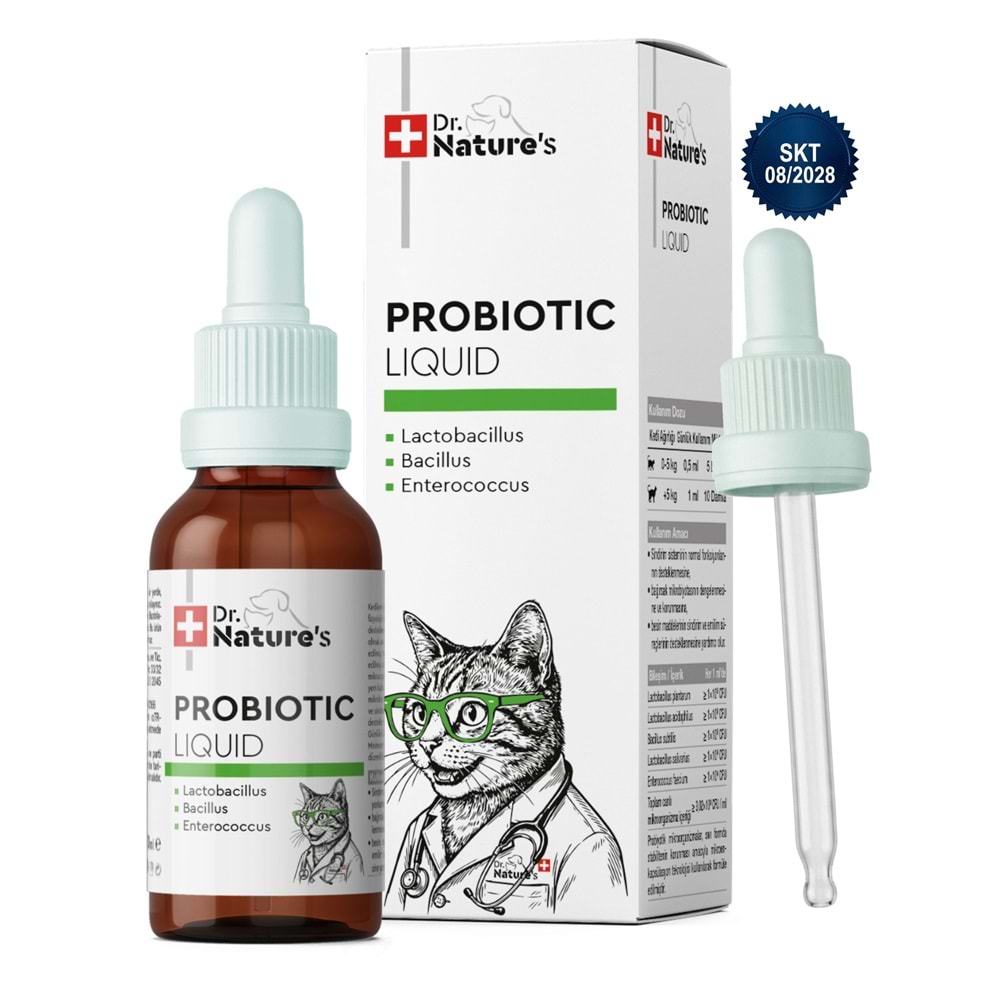 Kedi Probiyotik Damla 50 ml – Canlı Probiyotik İçeren Sindirim Desteği
