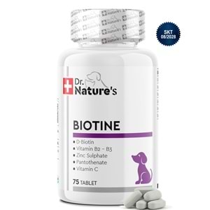 Köpek Biotin Tablet 75 Tablet – Deri ve Tüy Sağlığı Destekleyici
