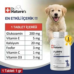 Yavru Köpek Eklem Destekleyici 75 Tablet – Puppy Joint Günlük Eklem Desteği