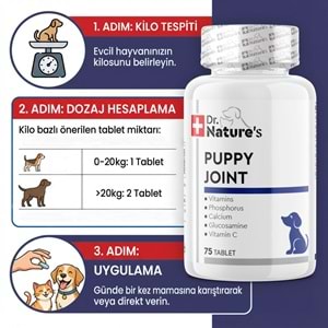 Yavru Köpek Eklem Destekleyici 75 Tablet – Puppy Joint Günlük Eklem Desteği