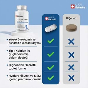 Köpek Glukozamin 75 Tablet – Eklem Destekleyici MSM Kondroitin İçeren Hareket ve Kıkırdak Desteği