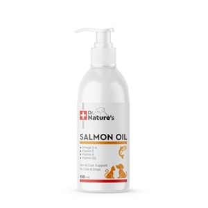 DRNATURES BALIK YAĞI SALMON OİL 150 ML(Kedi ve Köpekler için tüy dökülmelerini önleyici)