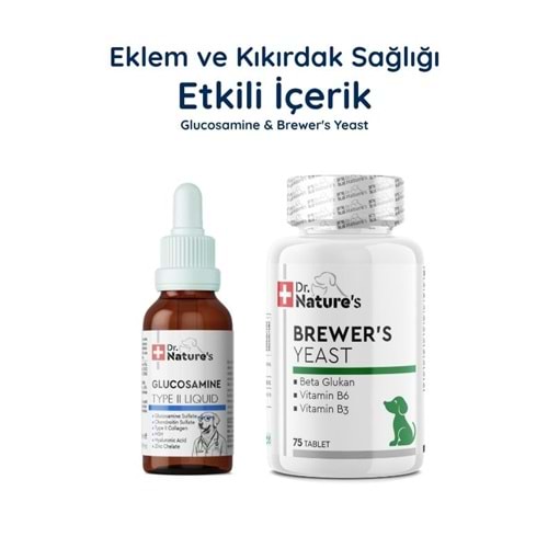 Köpek Glukozamin Damla + Brewers Yeast Seti – Eklem ve Günlük Vitamin Destek Paketi