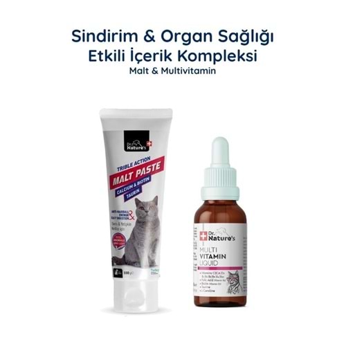 Kedi Malt Macunu + Multivitamin Damla Seti – Sindirim ve Günlük Vitamin Destek Paketi