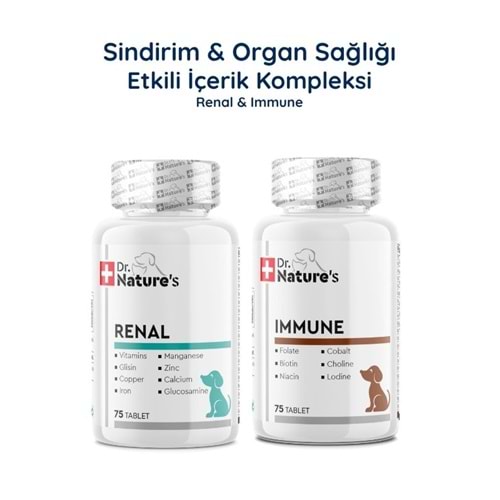 Köpek Renal Destek + Immune Multivitamin Seti – Böbrek ve Günlük Bağışıklık Destek Paketi