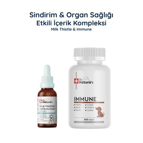 Köpek Milk Thistle + Immune Multivitamin 300 Tablet Seti – Karaciğer ve Bağışıklık Destek Paketi