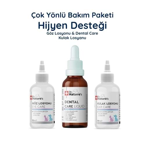 Kedi Köpek Tam Hijyen Bakım Seti – Göz + Kulak Temizleme + Dental Care