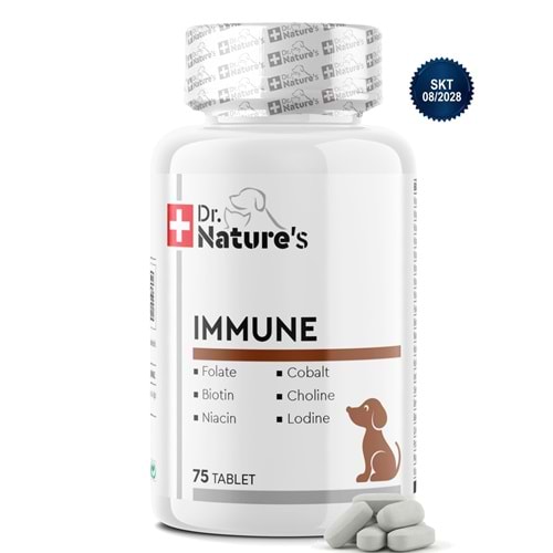 Köpek Multivitamin Immune 75 Tablet – Günlük Bağışıklık ve Vitamin Desteği