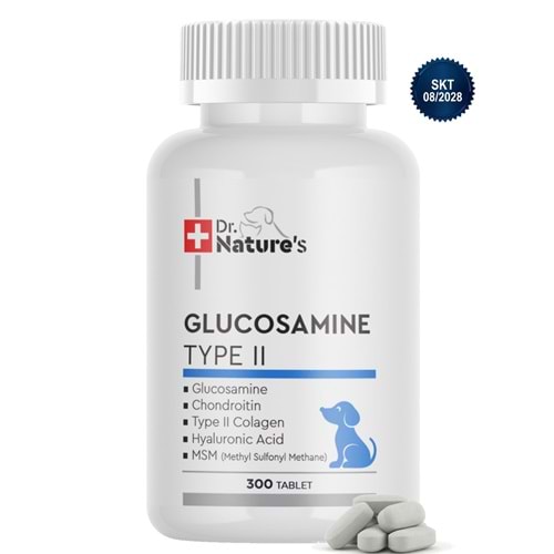 Köpek Glukozamin Tablet 300 Tablet – Eklem Destekleyici MSM Kondroitin İçeren Hareket ve Kıkırdak Desteği