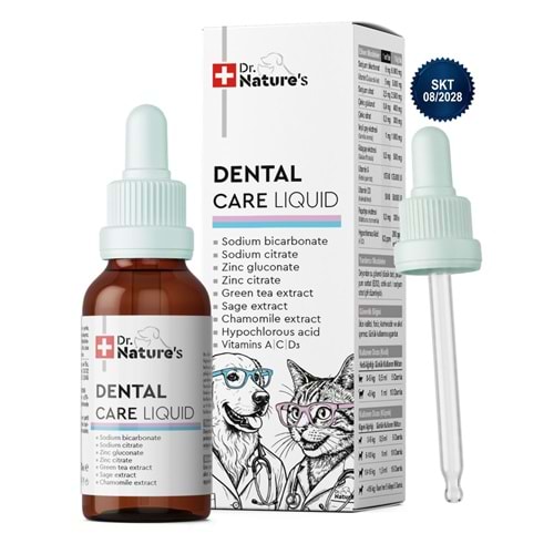Kedi ve Köpek Diş Temizleme Damlası 50 ml – Ağız Kokusu ve Dental Bakım Su Bakımı