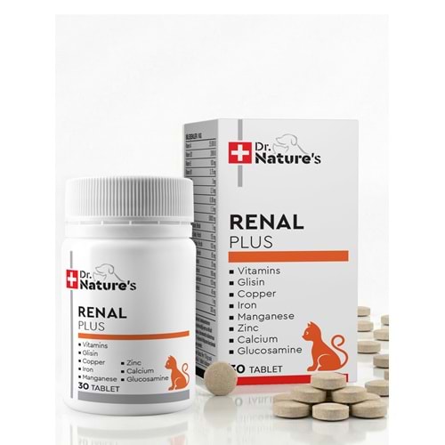 Kedi Renal Destek – Böbrek ve İdrar Yolları Sağlığını Destekleyici Takviye 30 Tablet