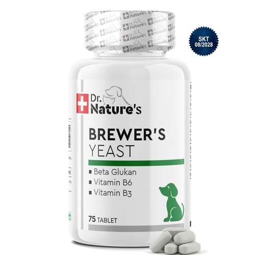 Brewers Yeast (Bira Mayası) 75 Tablet – Kedi ve Köpekler İçin Deri ve Tüy Desteği