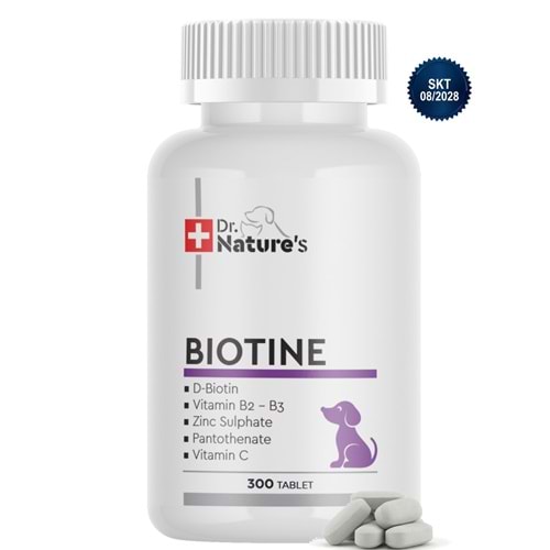 Köpek Biotin Tablet 300 Tablet – Deri ve Tüy Sağlığı Destekleyici