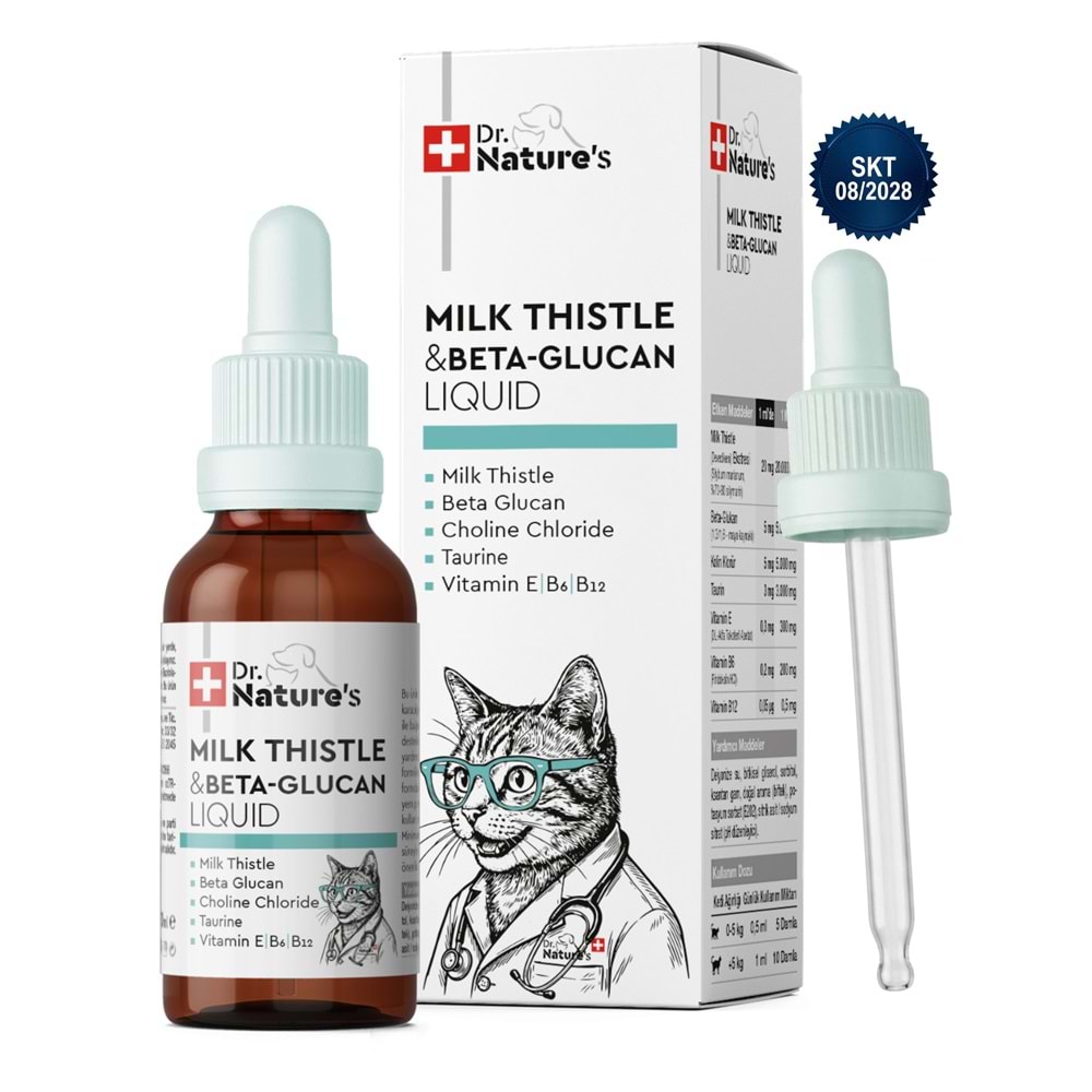 Kedi Milk Thistle ( Devedikeni) Damla 50 ml – Beta Glukan İçeren Günlük Bakım Desteği
