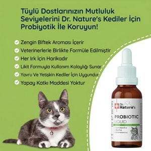 Kedi Probiyotik Damla 50 ml – Canlı Probiyotik İçeren Sindirim Desteği