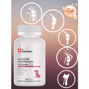 Köpek Kalsiyum Tablet 300 Tablet – Kemik ve Diş Gelişimi Destekleyici D3 & Magnezyum